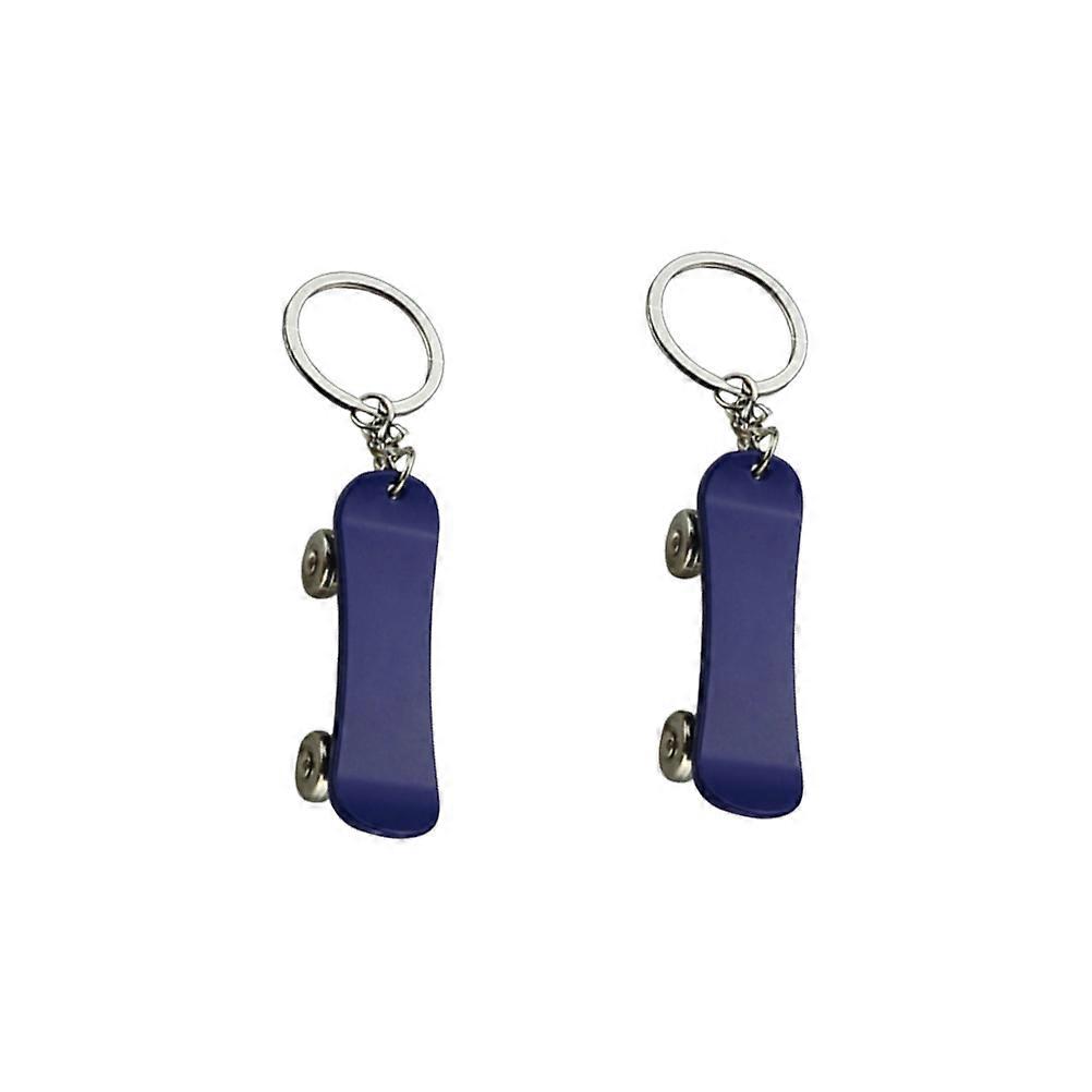 Skateboard Keychain Creative Keyring for Hanging Keys 4Pcs Blue
