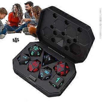 2025 LED Dice Set Luminous Dice Wireless Rechargeable Polyhedral Role Playing Dice Electronic Dice Polyhedral Dice Polyhedral Dice with Charging Case