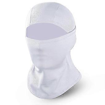 Maschera da sci bianca per uomo e donna, con protezione UV, adatta per moto e snowboard.