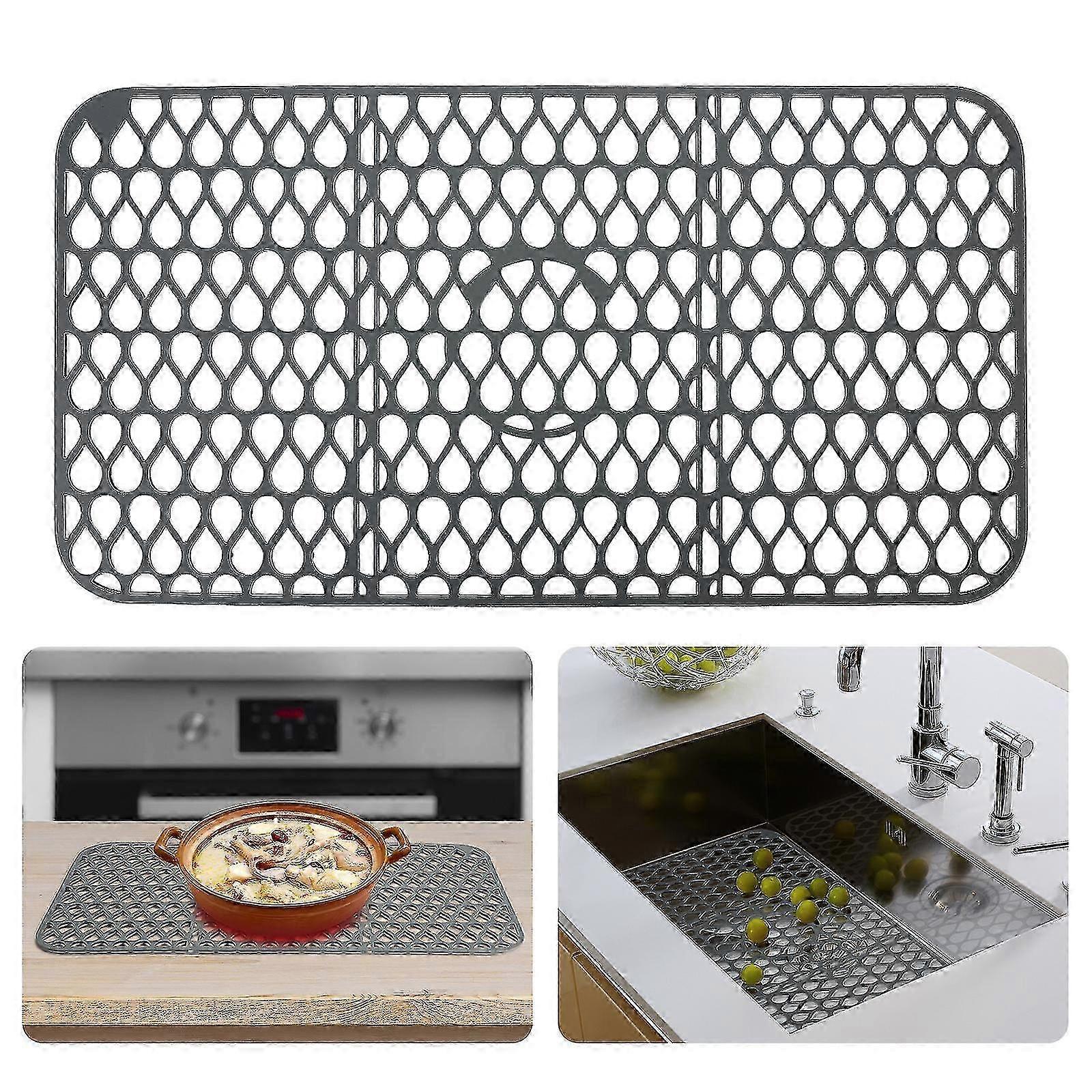 Dish Drying Drain Mat Silicone Sink Kitchen Tool