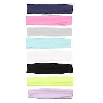 Athletic Exercise Headbands Sweat Bands For Outdoor Activities Assorted Color 22X8X1CM Sweat Absorption 8Set