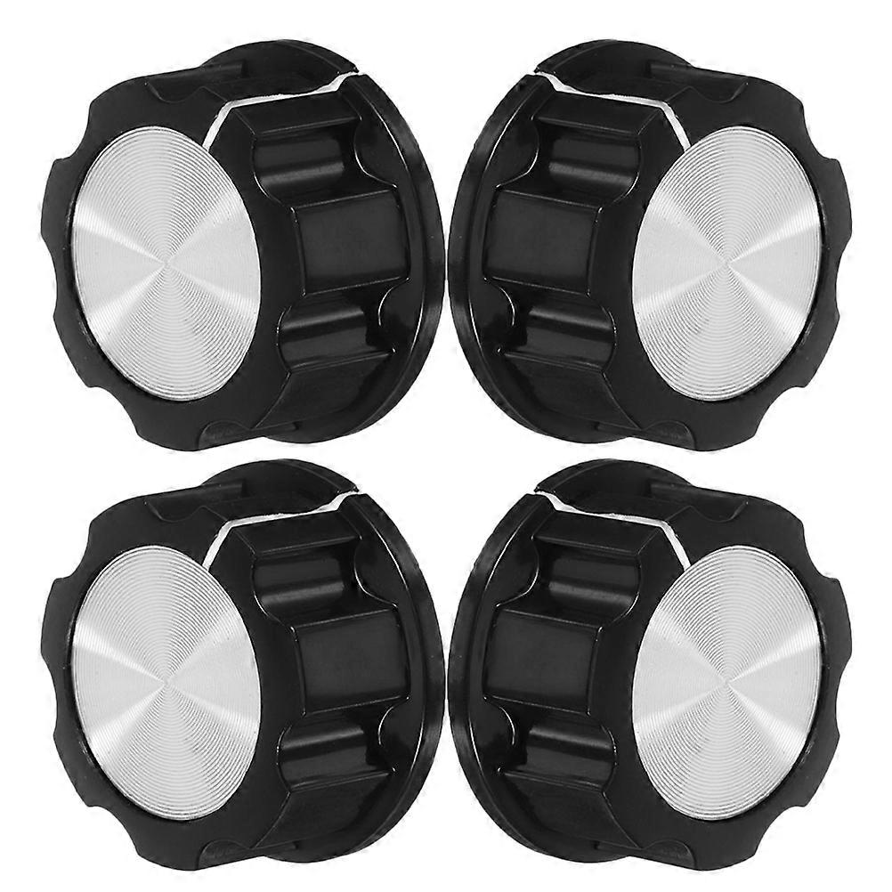 Household Control Knobs Replacement for Stove 4Pcs Timer Switch Knobs Black ABS
