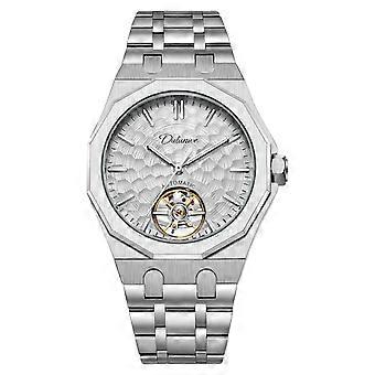 Dulunwe 6085 Skeleton Tourbillon Men Automatic Mechanical Steel Bracelet Watch