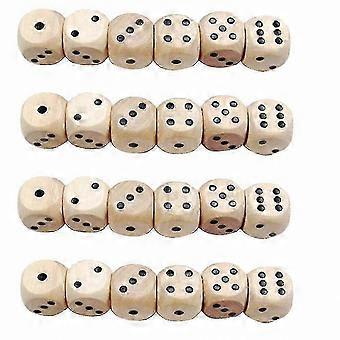Multipurpose 20 PCS Colored Wooden Dice for Party Games and Building Activities
