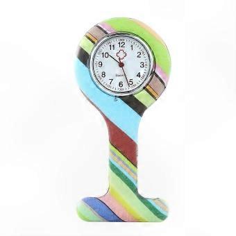 Medical Nurse Clip-On Analog Digital Silicone Pocket Watch Unisex Brooch Fob
