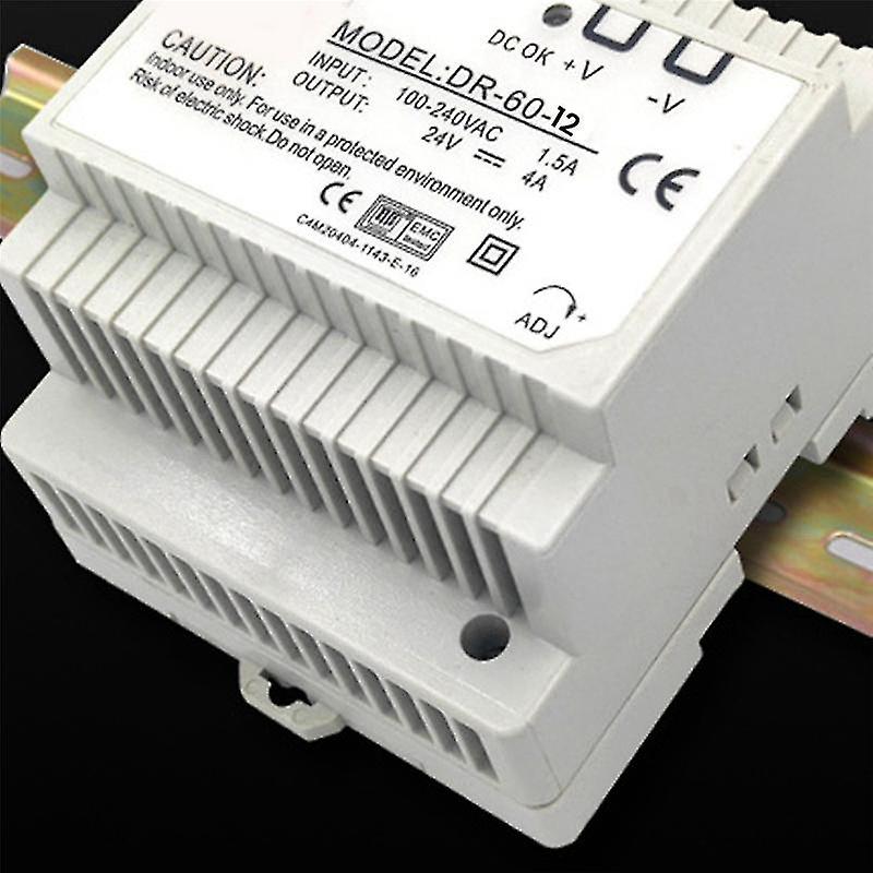 -60-12 Transformer 12 Volt 5 Amp Industrial Din Rail Power Supply 220v ...