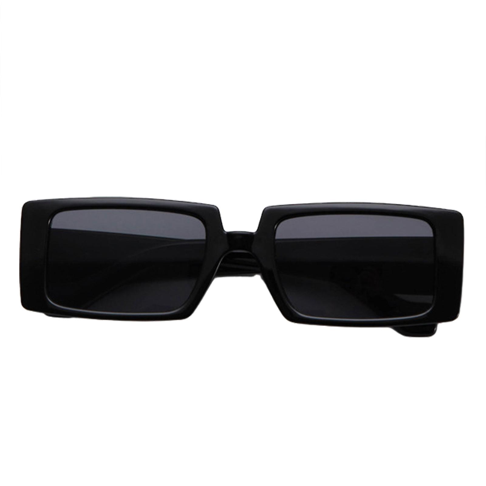 Vintage Style Sunglasses Thick Rectangular Frame Outdoor Vacation Eyeglasses