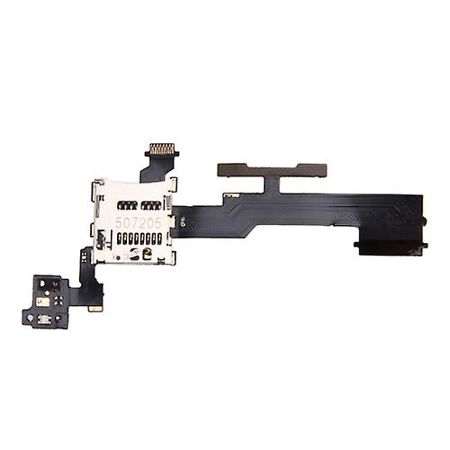 Volume Control Button & Sd Memory Card Slot Flex Cable For Htc One M8