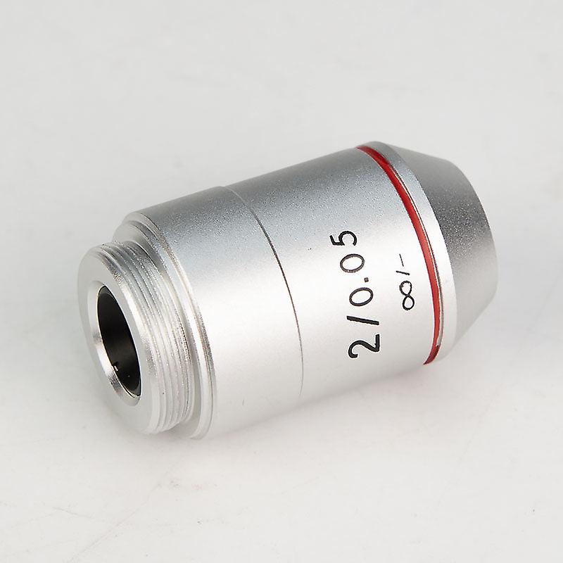 1X 2x Infinity Objective Lens Metal Body Optical Glass Biological Microscope Accessories