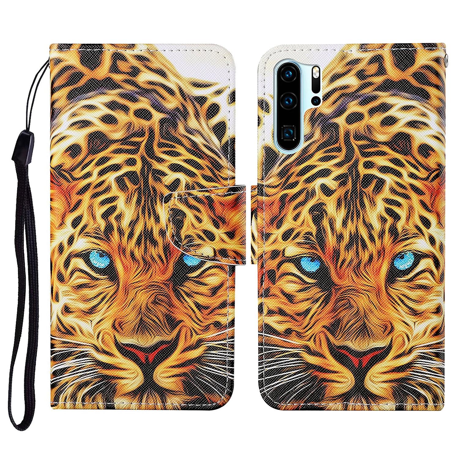 For Huawei P30 Pro Colored Pattern Leather Case