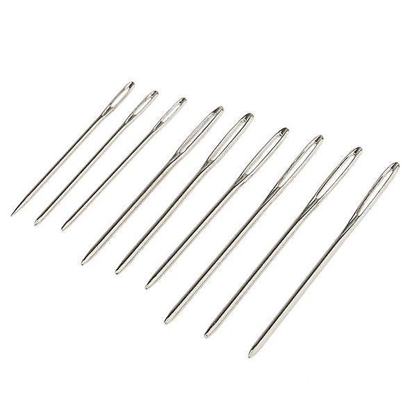 3x9pcs Large-eye Blunt Stitching Needles Hand Sewing Knitting Needles  Silver