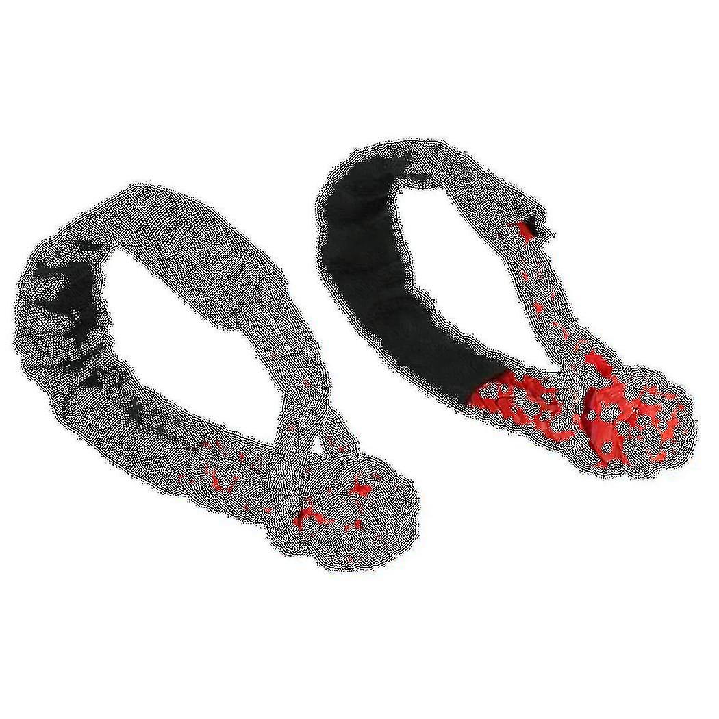2pcs Rouge 1/2inch X 22inch Soft And Loop Rope Synthetic Traction Strap 43000lbs Breaking Power
