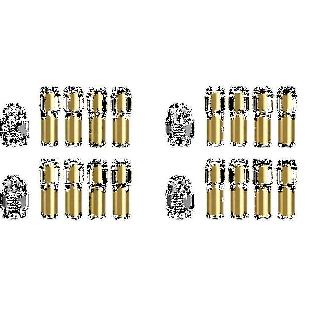 20pcs Brass Collet For ,replacement 4485 Quick Change Drill Nut Tool Set 0.8/1.2/1.5/1.8/ 2.0/2.4/3