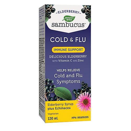 Nature's Way Sambucus Immune Elderberry Cold & Flu Syrup, 120 ml