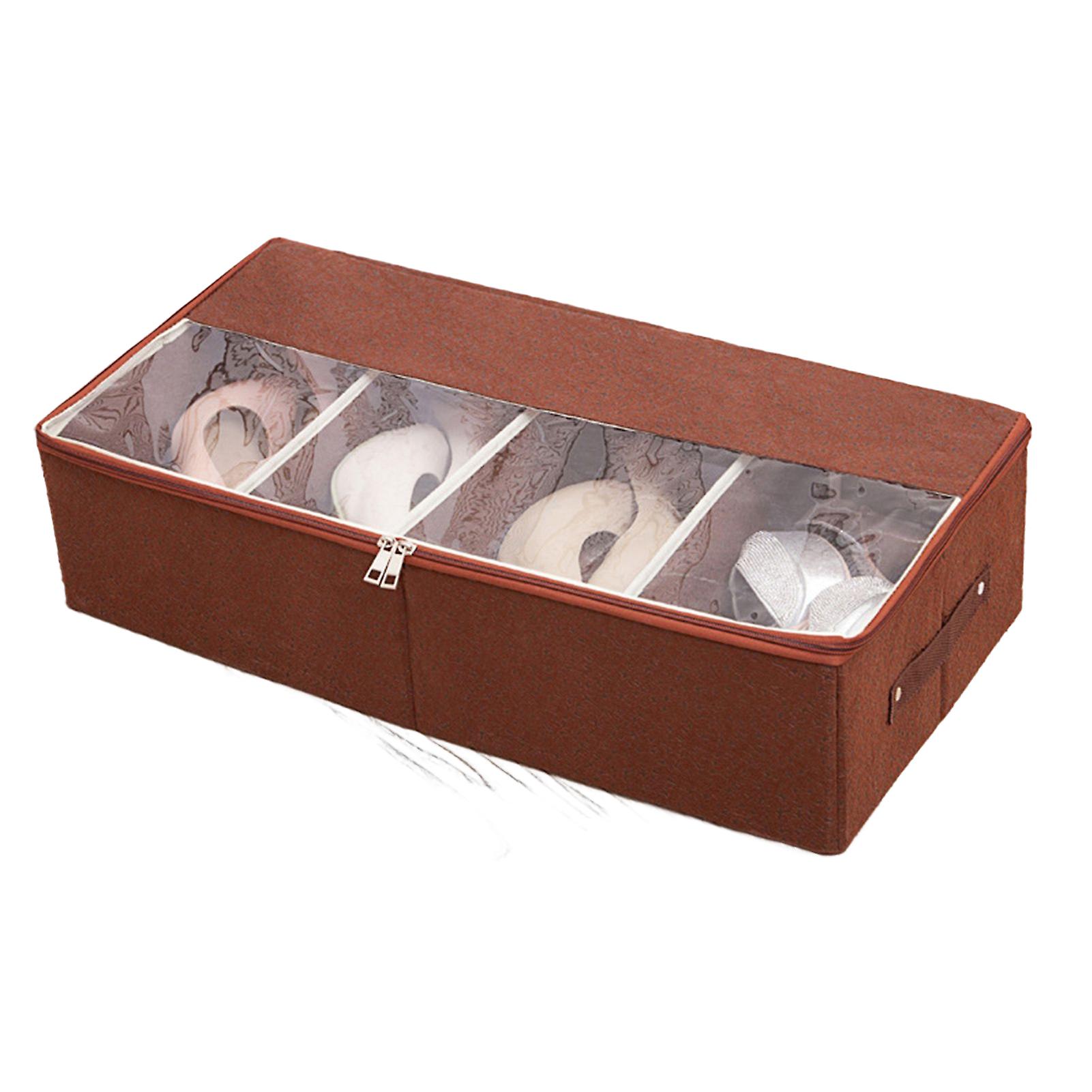 Foldable Thick Shoe Organizer With Window And Handles Shoe Box