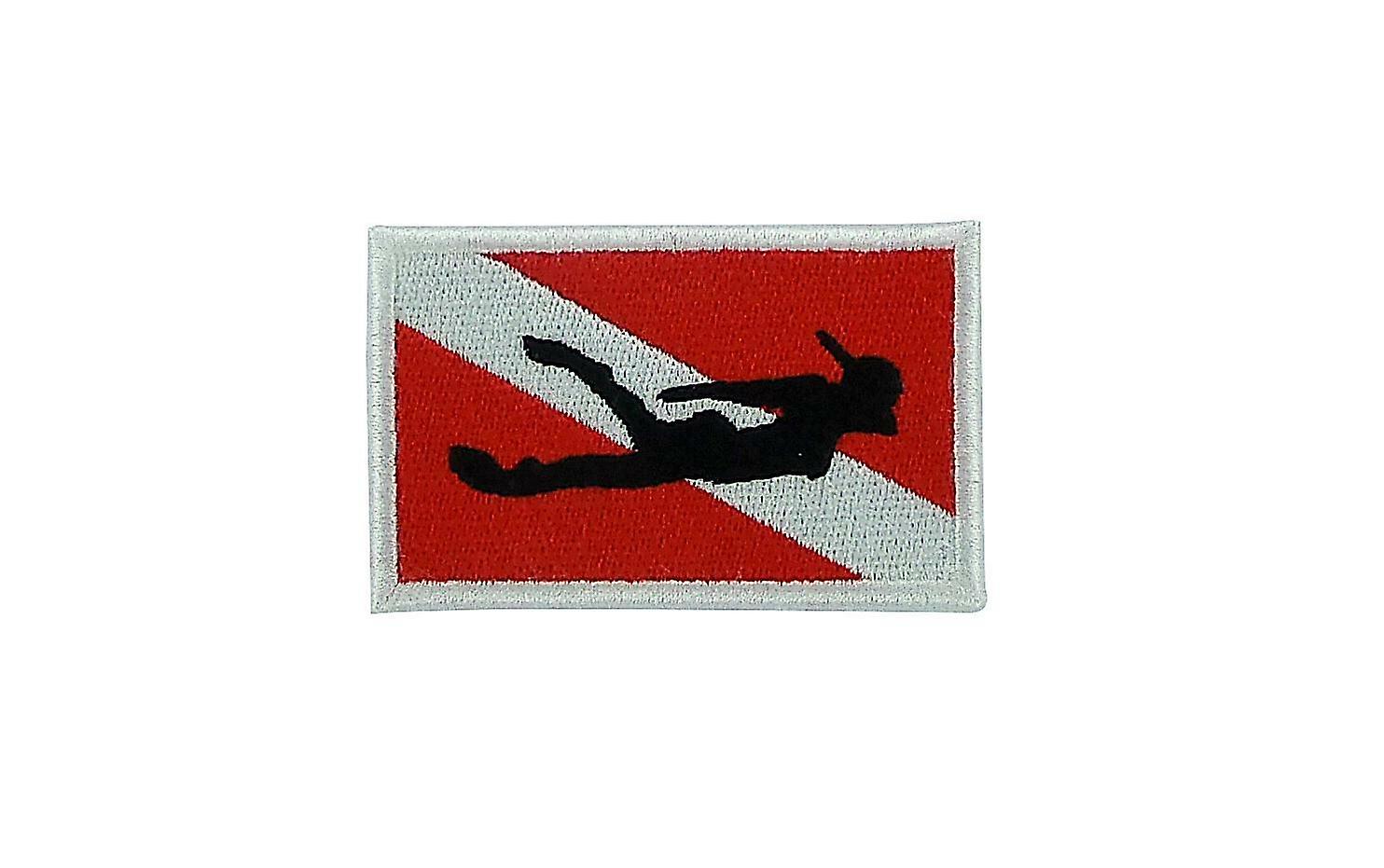 Patch Ecusson Brode Diving Scuba Diving Flag Diving Under Marine Backpack