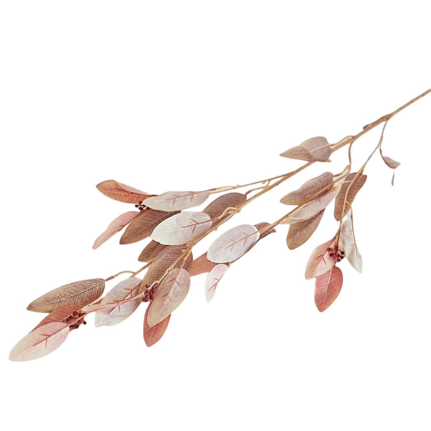 Artificial Plant Looking   Plastic 5 Forks  Green Eucalyptus Leaves with Fake Beans Home Decor