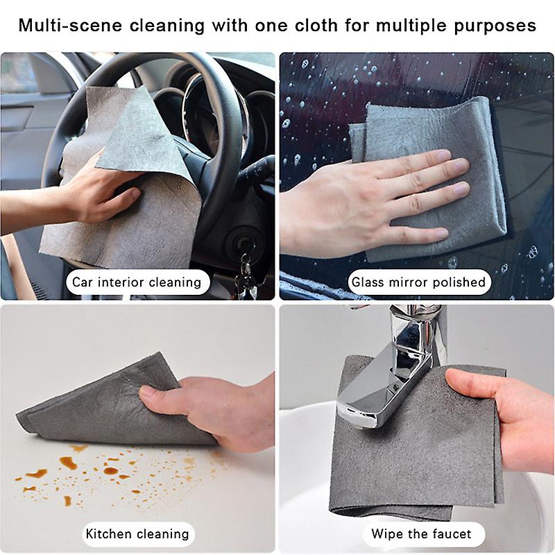5pcs Thickened Magic Cleaning Cloth Microfiber Cloth For Glass Windows Mirrors