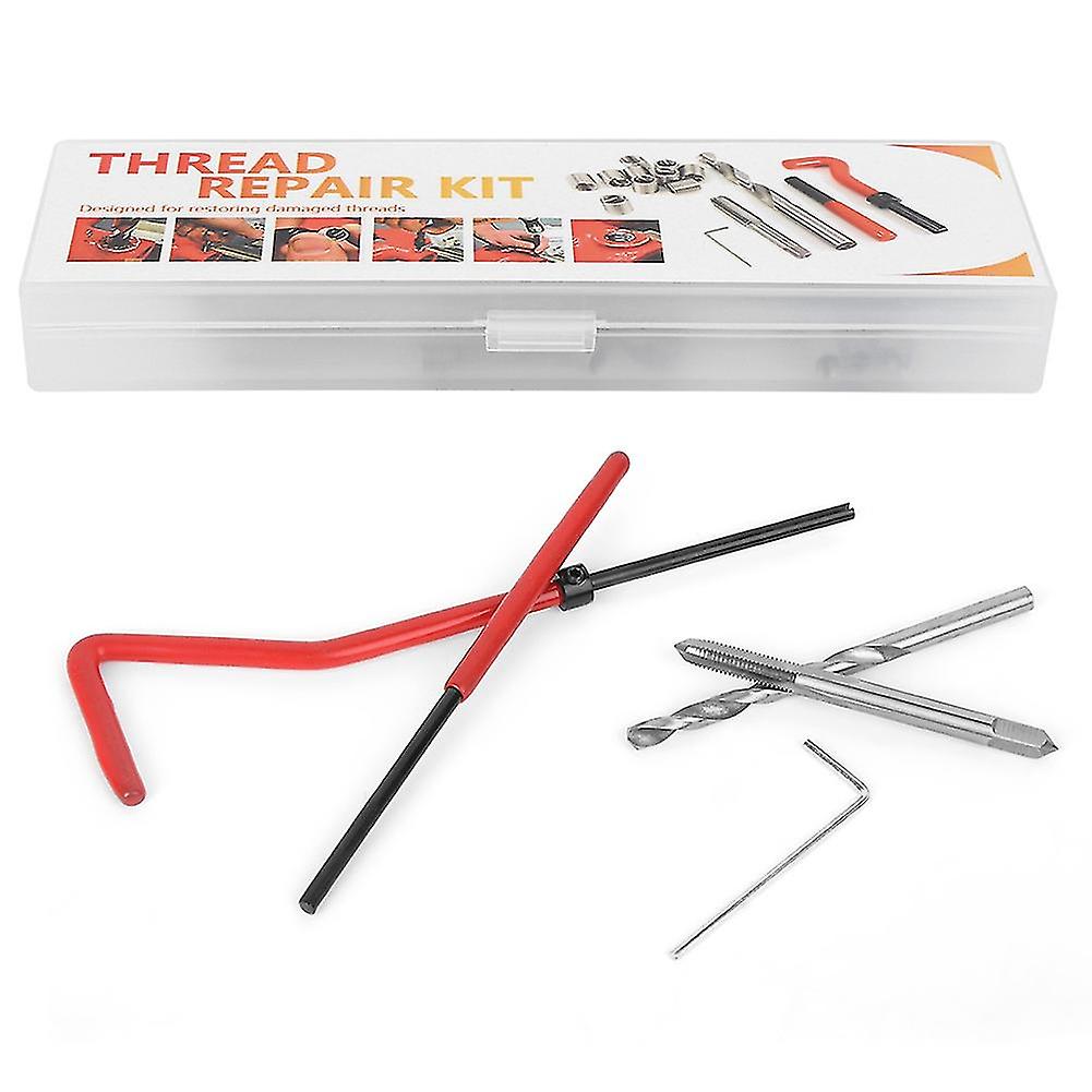 25Pcs Thread Repair Insert Kit M4 with Transparent Plastic Box for Processing Machinery