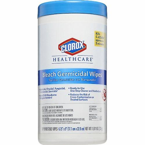 Lagasse Surface Disinfectant Cleaner Clorox Healthcare Bleach Germicidal Wipe 70 Count NonSterile Canister , Count of 6 (Pack of 1)