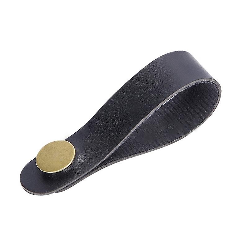 Halsrem i läder för gitarr, knapp för ukulele, bas, akustisk elgitarr