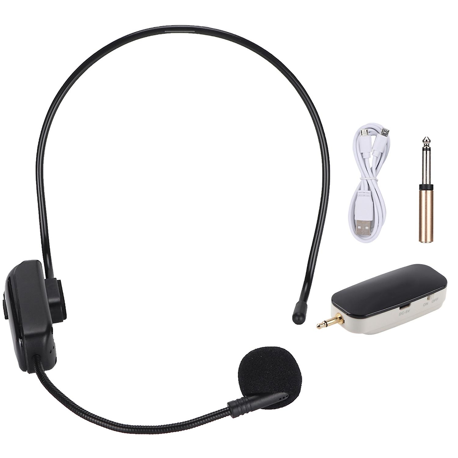 UHF Wireless Microphone Headset Wireless Microphone Mic compatible with Teaching Meeting Tour Guide-