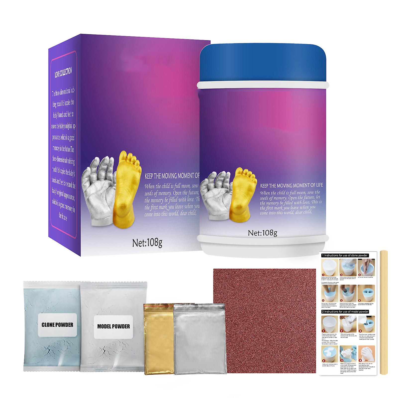Hand Casting Kit DIY Baby Keepsake Hand Foot Modeling Powder 3D Handprint Stencil Great Gifts for