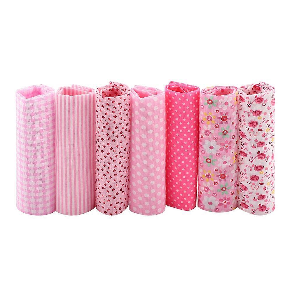 3 Types 7pcs 50*50cm Cotton Fabric DIY Assorted Squares PreCut Bedding Suite Quarters Bundle