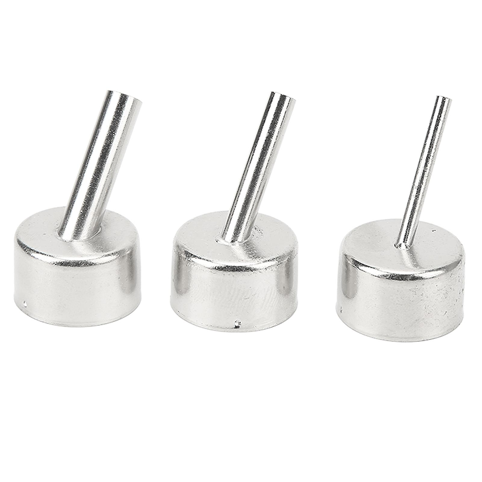 3PCS Heat Gun Nozzle Stainless Steel Rustproof High Temperature Resistant Easy Storage Hot Air Gun Tip Hot Air Gun Nozzle Soldering Brazing