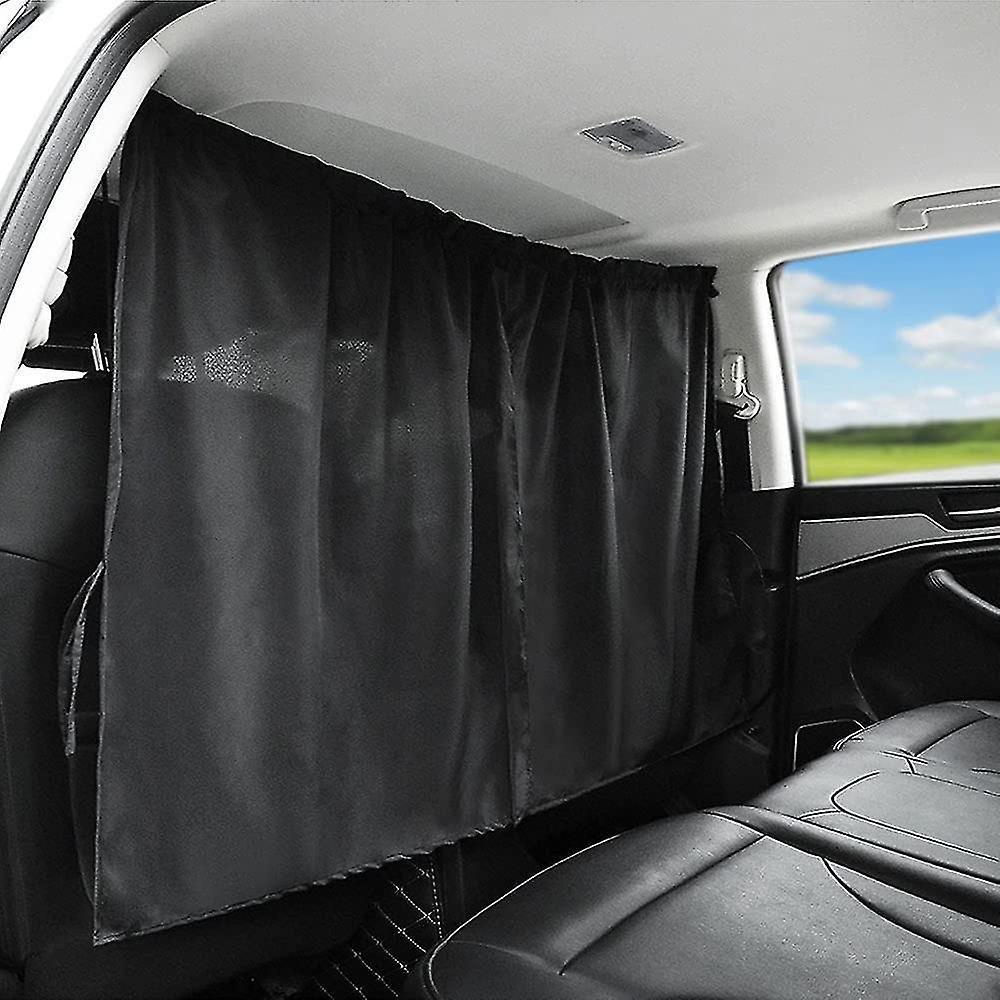 וילונות מחיצת רכב שמש צל-פרטיות נסיעה תנומה לילה רכב מחנאות נתיק וילון פשוט (שחור)