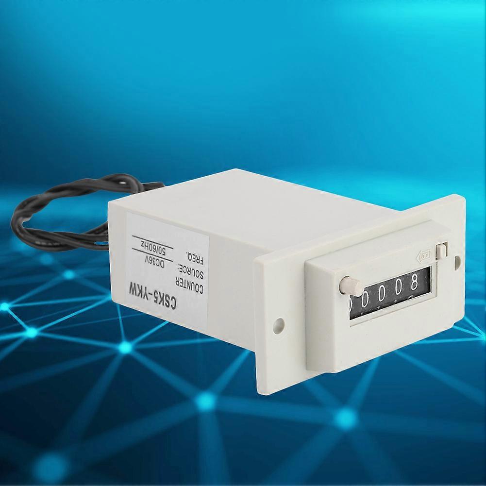 CSK5-YKW 5 Digits 0-99999 Industrial Totalizer Mechanical Electromagnetic Pulse Counter DC 36V