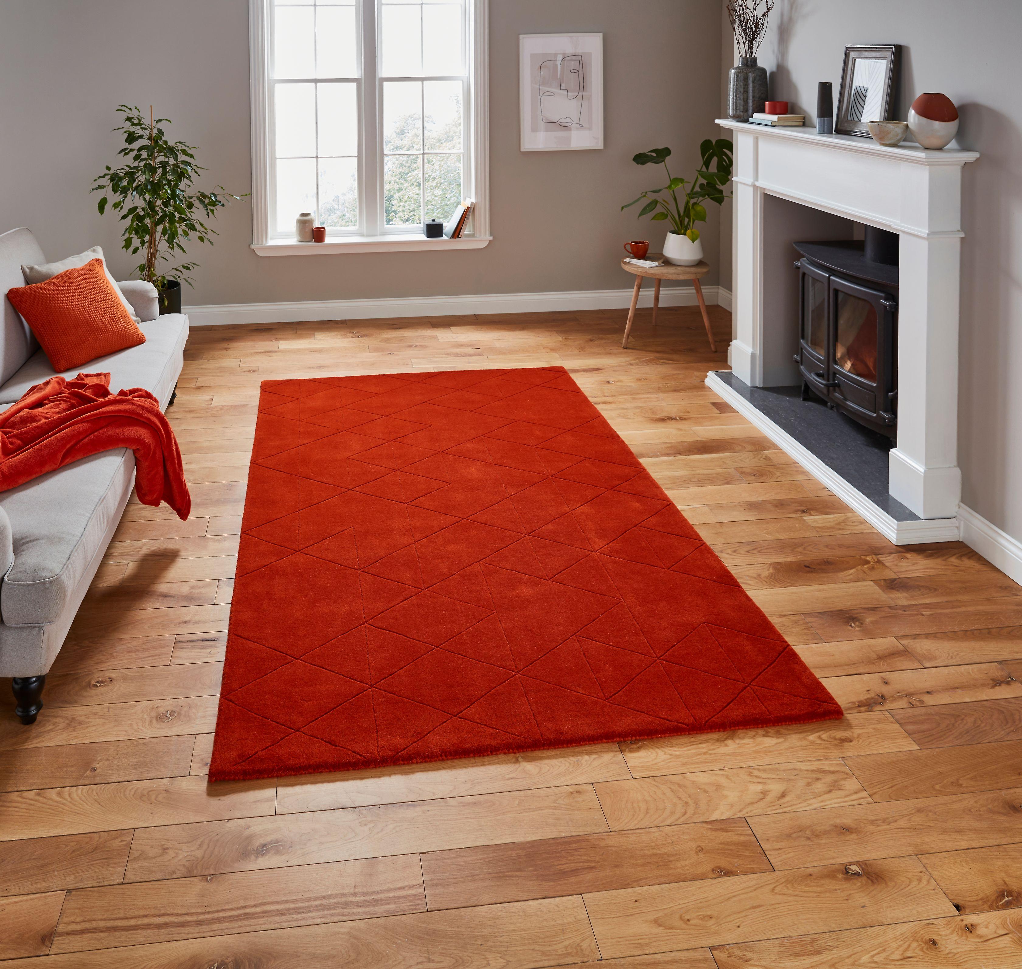 Kasbah KB2025 Terracotta Rectangle Rugs Modern Rugs Fruugo UK
