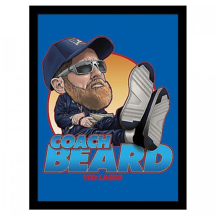 Ted Lasso Bobble Head Coach Barbe Affiche encadrée