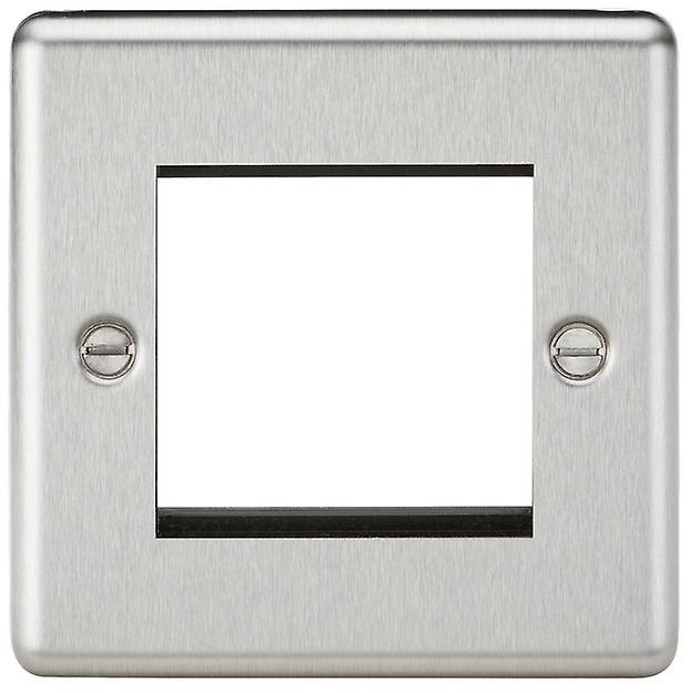 Knightsbridge 2G Modular Faceplate - Rounded Edge Brushed Chrome - CL2GBC