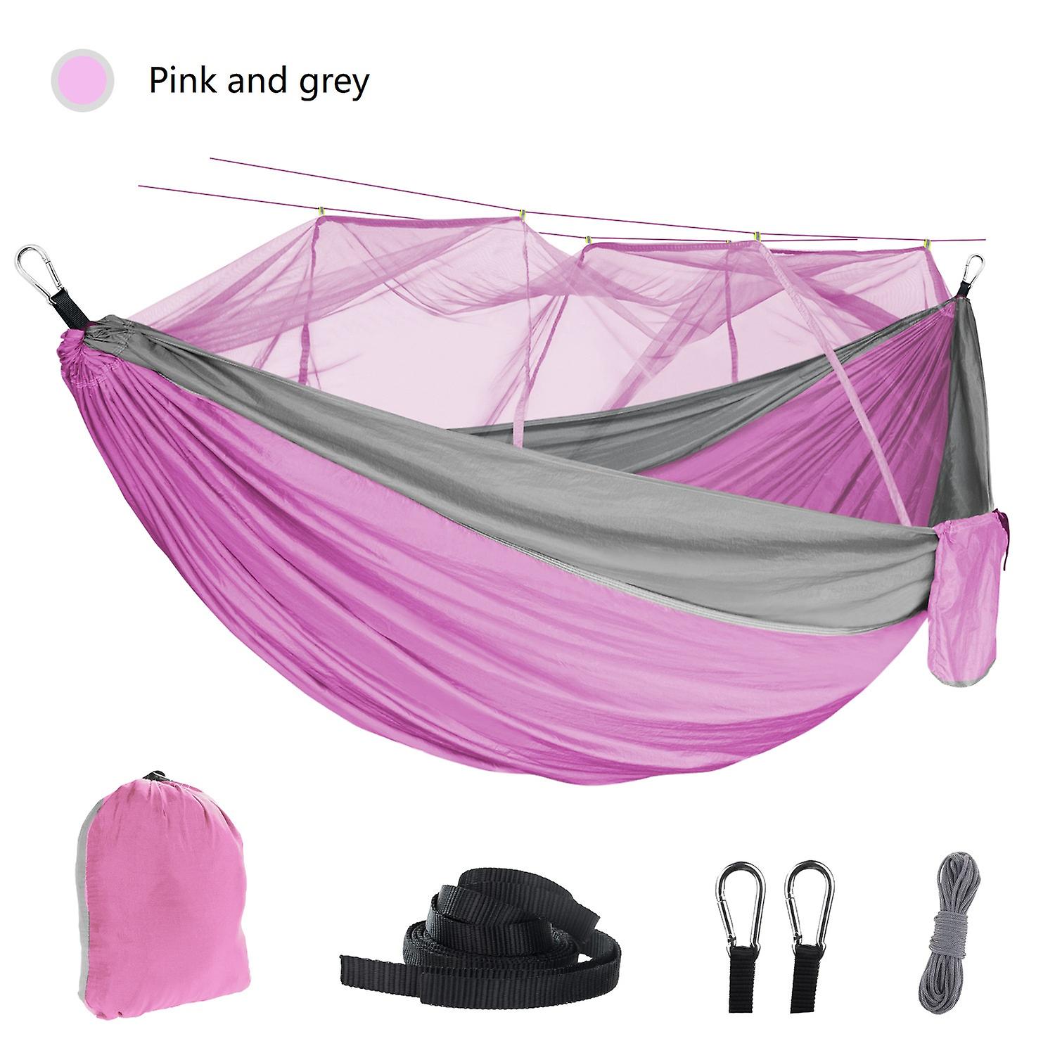 Mosquito net hammock Outdoor mosquito proof camping hammock with mosquito net 210T parachute cloth encrypted mesh nylon hammock