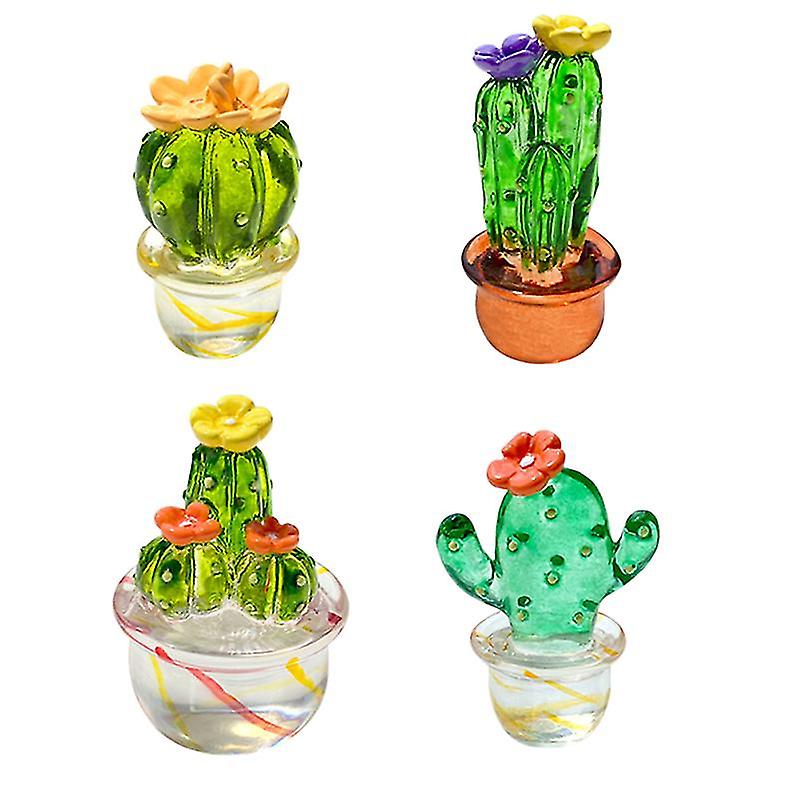 4pcs Cacti Model