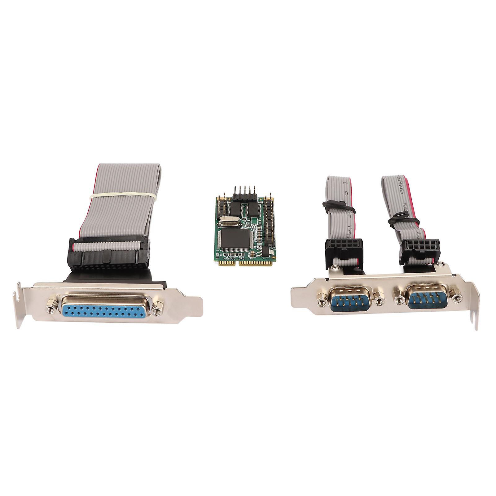 Mini PCIe Combo Serial Parallel Expansion Card 6Gbs 2 RS 232 Port 1 DP25 Pin PCI Express to Printer LPT Port Expansion Card 