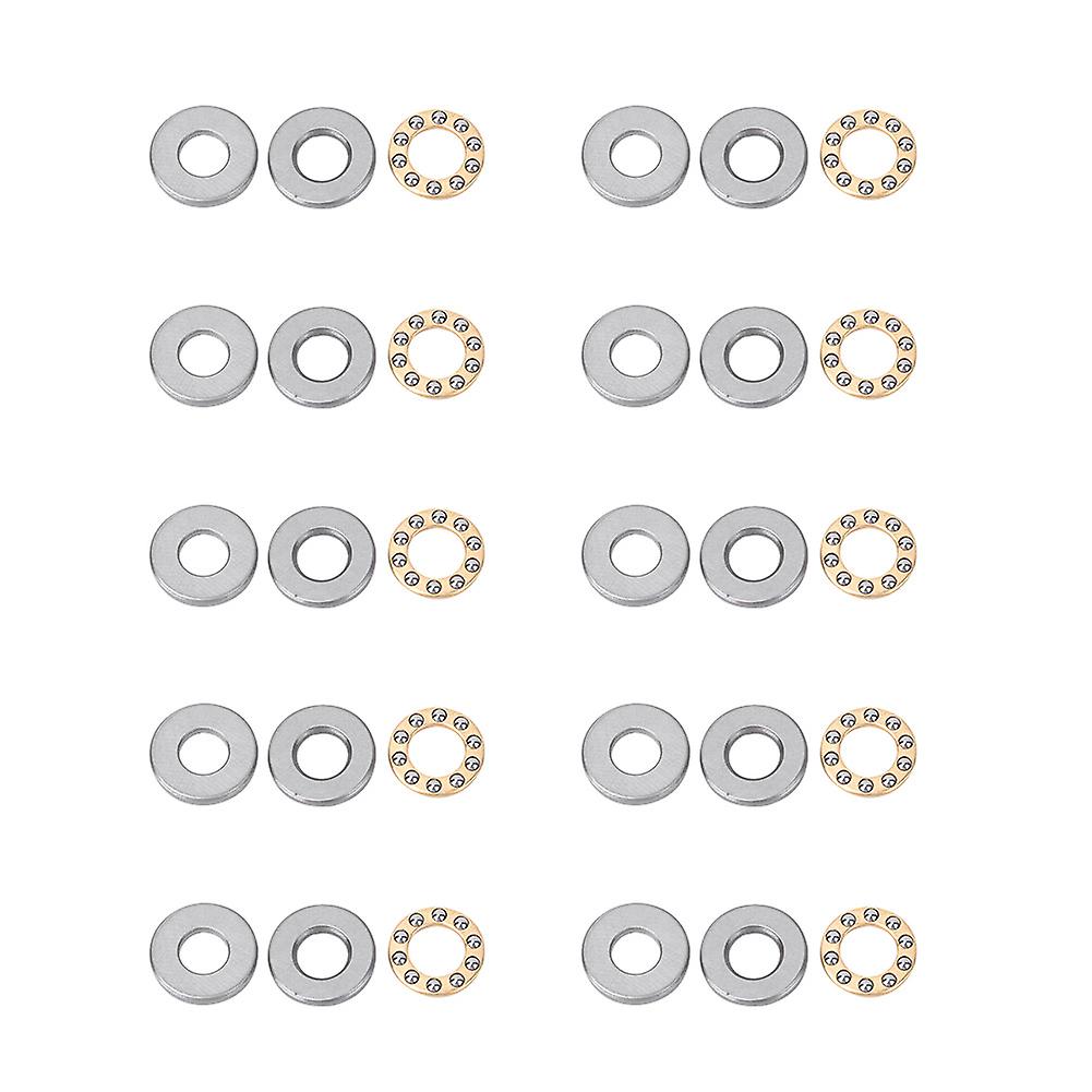 10pcs High Precision Miniature Flat Steel Ball Bearings (F10-18M 10 x 18 x 5.5mm)
