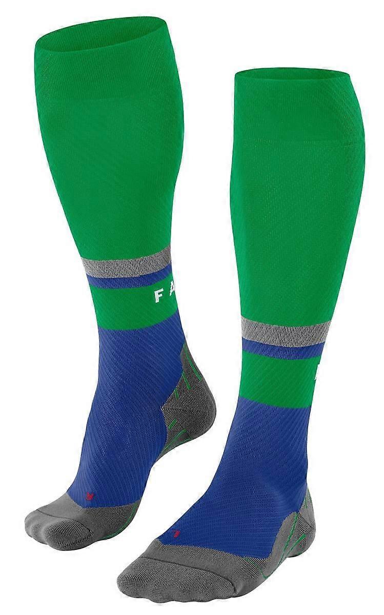 Falke RU Compression Energy Running Knee-High W2 Socks - Green/Blue