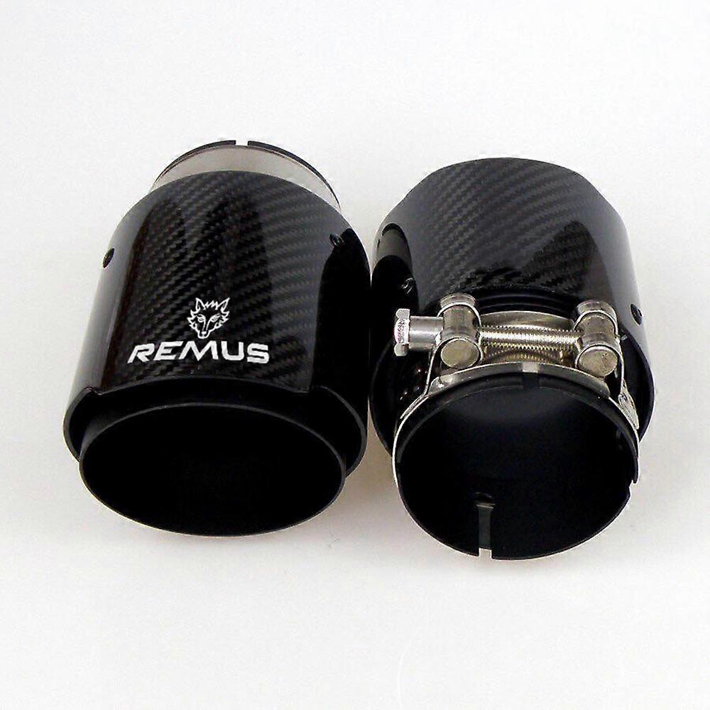 remus Matt Black Pipe Carbon Fibre Stainless steel Universal Automobile exhaust pipe Muffler Pipe For bmw e46