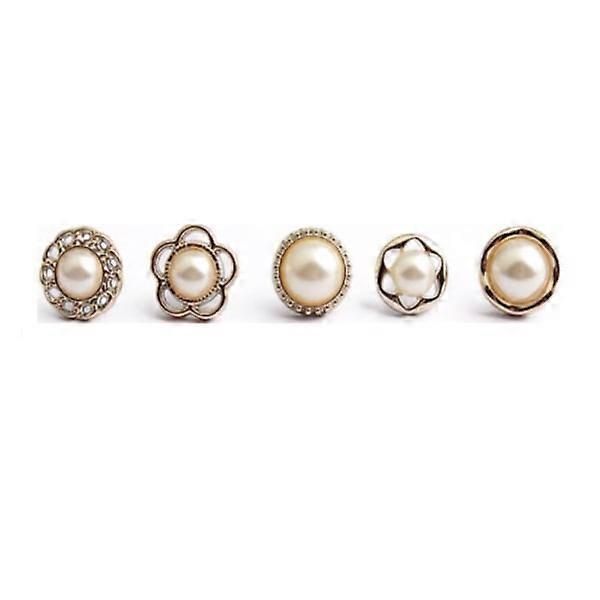 Brooch buttons 5-pack