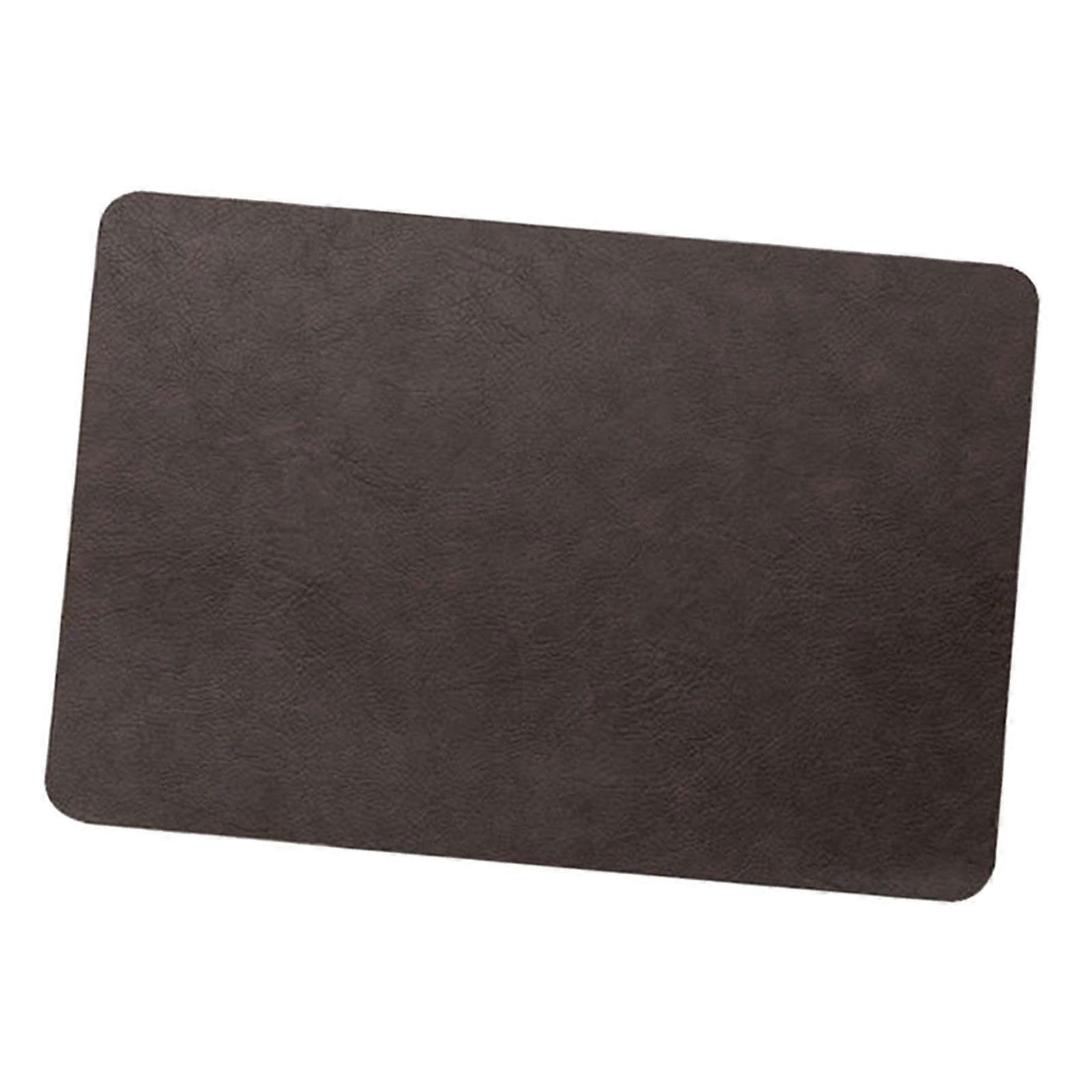 Kitchen Table Mat PU Leather Placemat for Dining Table Conference Table Home black