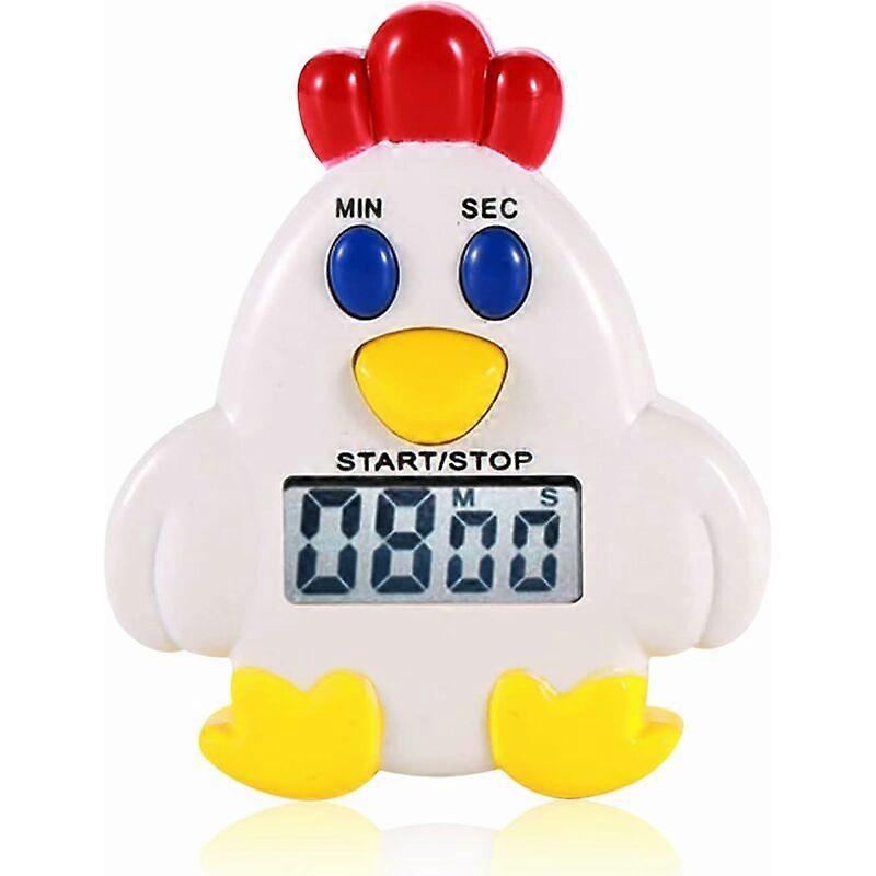 Timer, Magnetic LCD Kitchen Timer Digital Kitchen Timer for Cooking, Sports, Learning, Meeting (White)