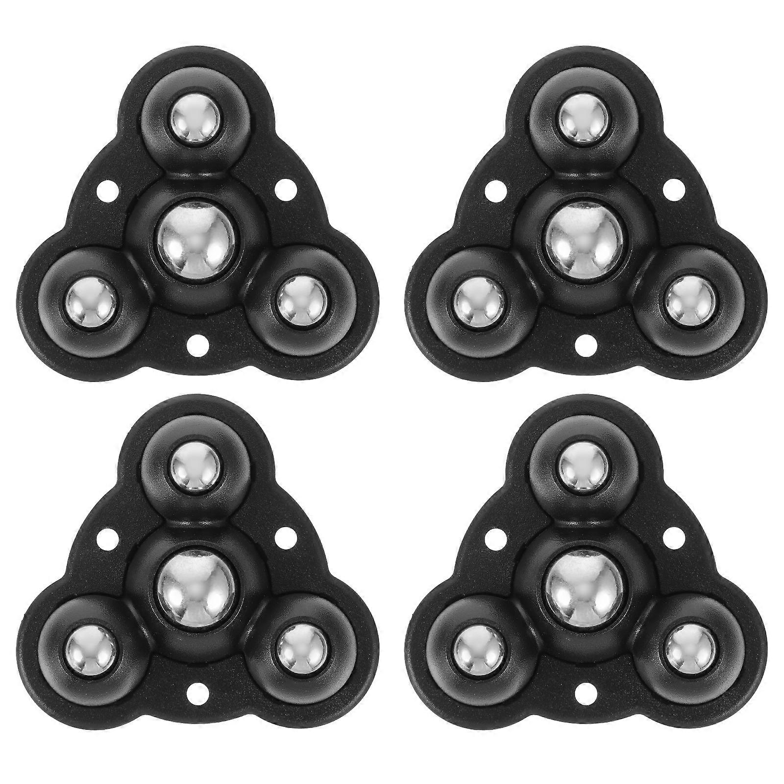 4pcs Caster Wheel 4-ball Storage Case Caster Self-adhesive Storage Bin Caster