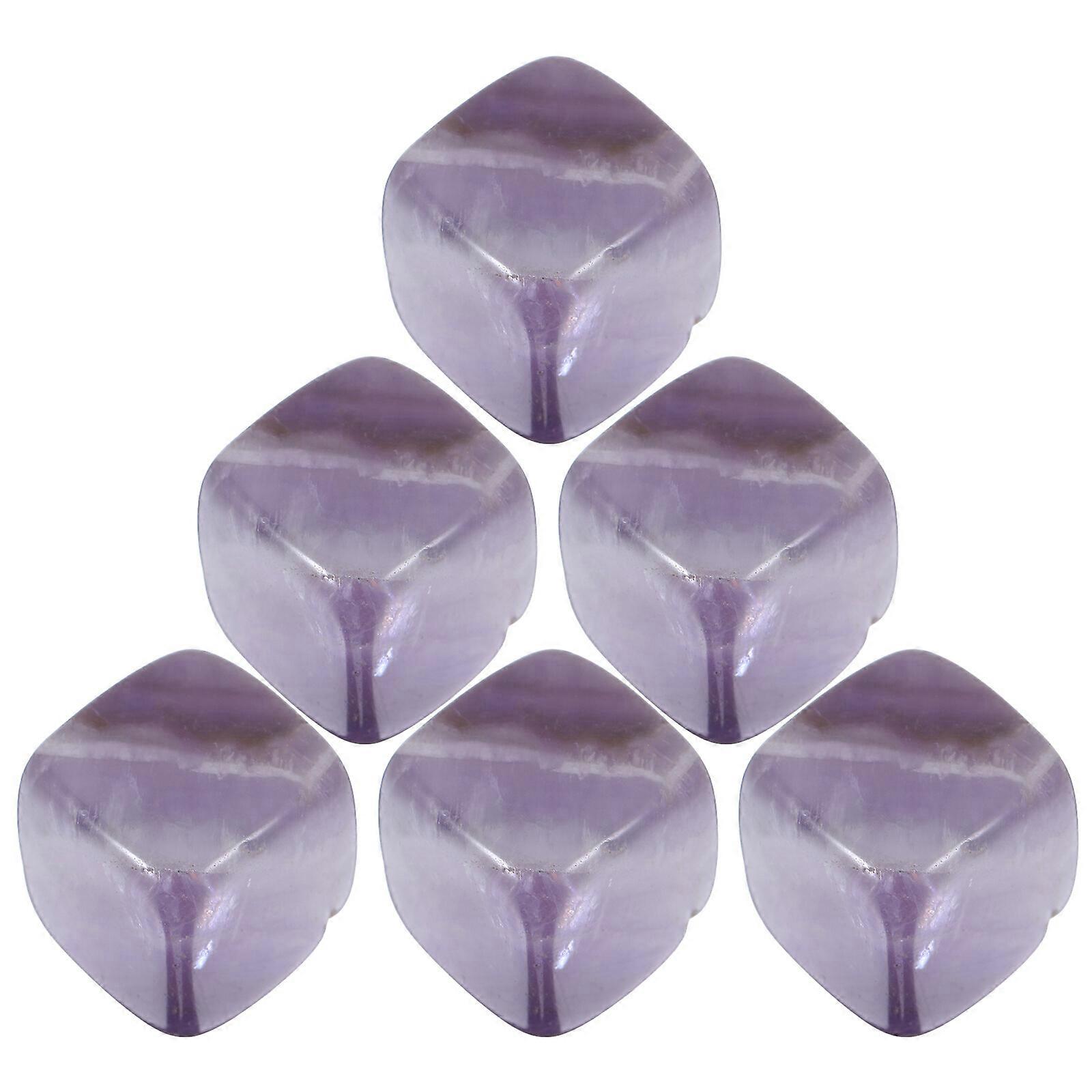 6 pcs Whiskey Stones Ice Cubes Drinks Reusable Stones Whiskey Cube Stones Wine Ice Cube Crystal