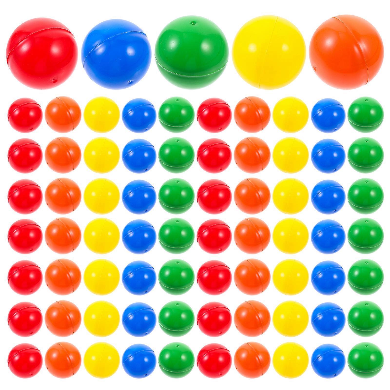 100pcs 3.2cm Lottery Balls Colorful Balls Table Tennis Ball Party Game Ball Prop (5 Color, Mixed Package)