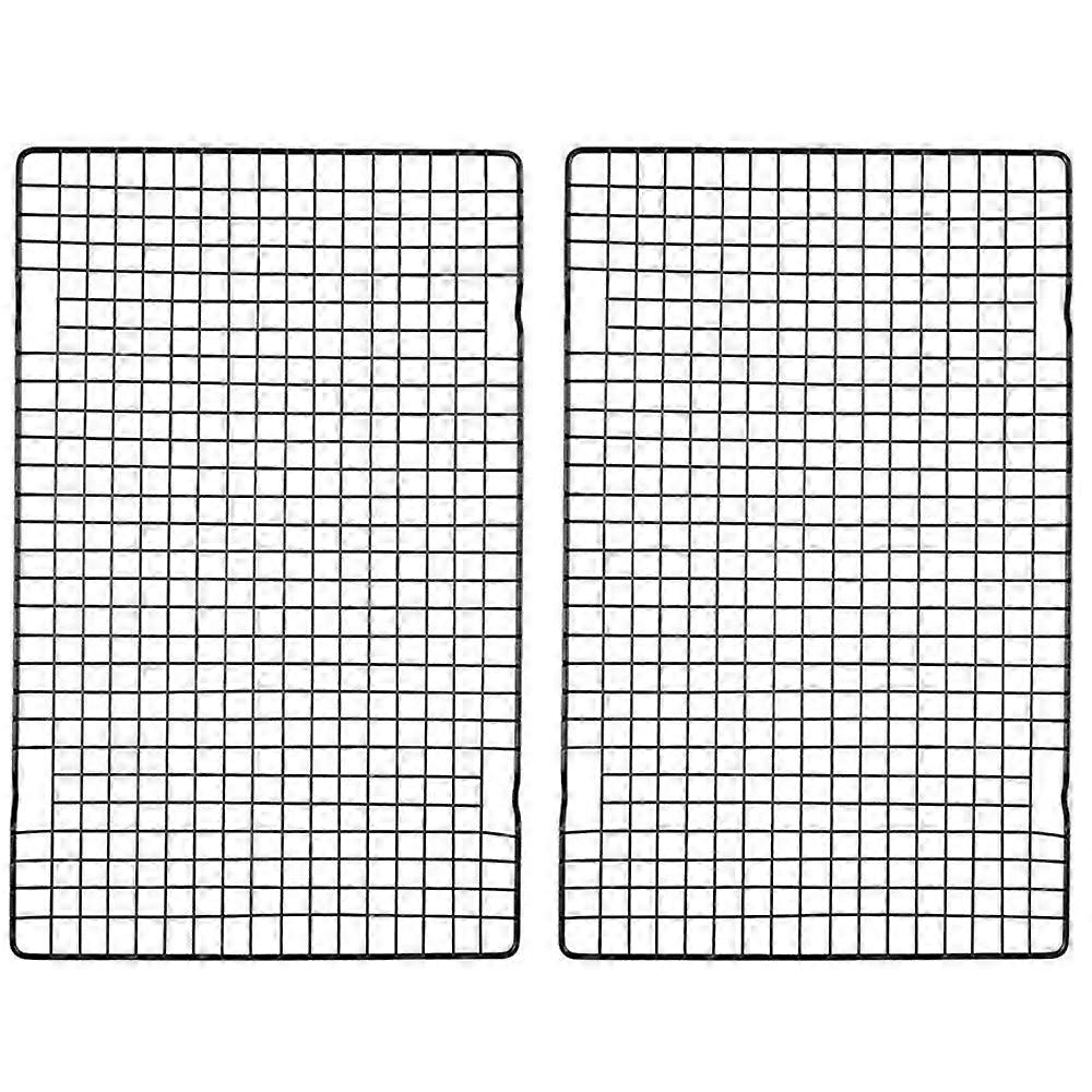 2Pack Cooling Racks for Baking,16X10Inch Carbon Steel Wire Cooling Rack Fits Half Sheet Pan Cooling and Oven Baking Rack