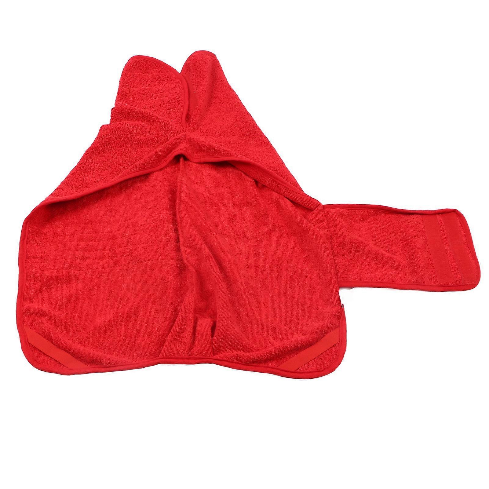 Pet Bathrobe Towel Soft Strong Absorbent Fast Drying Cat Dog Drying Coat for Teddy Golden Retriever Red XL