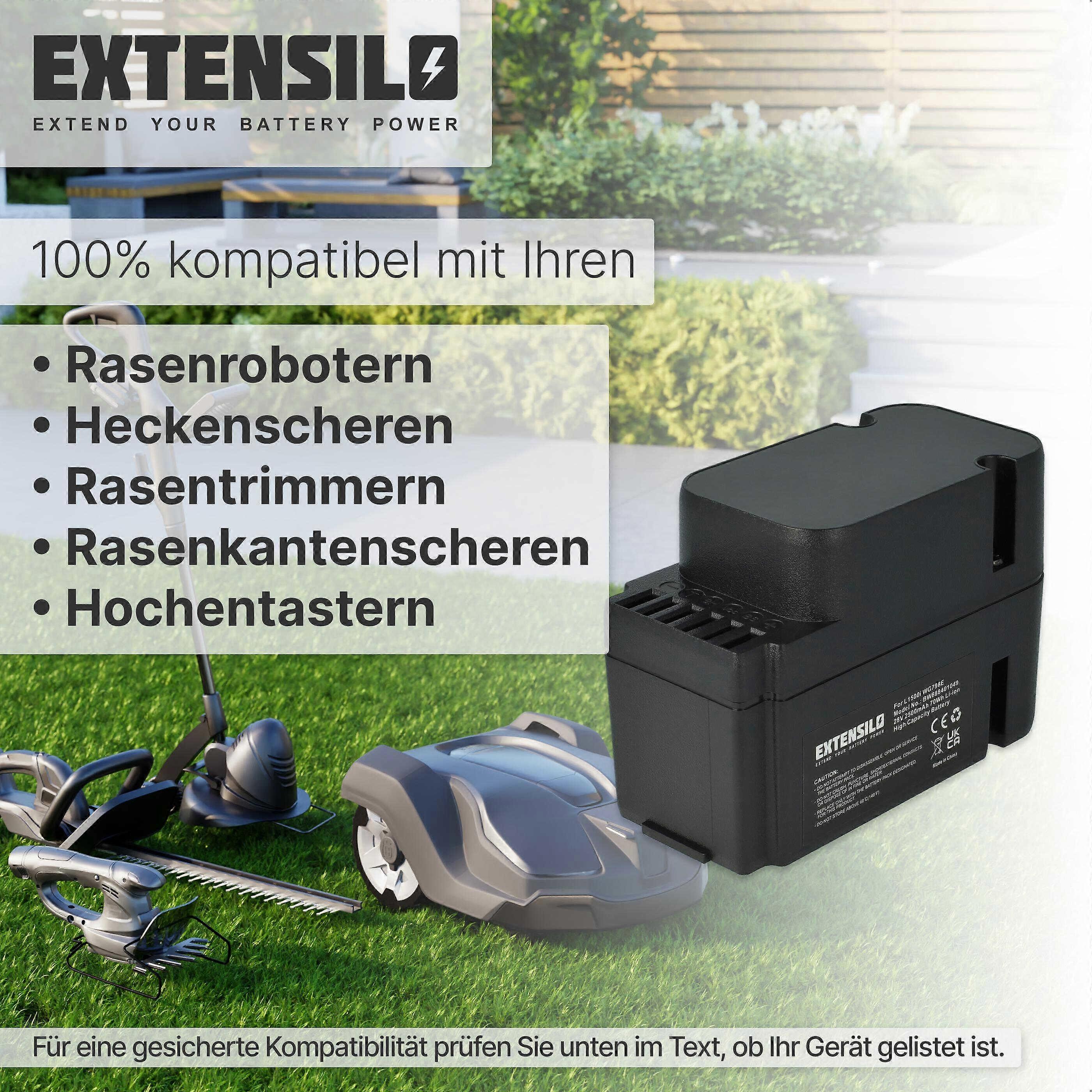 EXTENSILO batteri kompatibelt med Worx Landroid WG790, E1