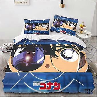 名探偵コナン江戸川アニメ羽毛布団カバー、子供用女の子の寝具セット